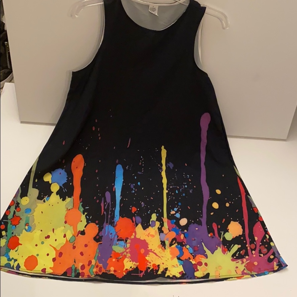 Splatter Paint sleeveless Dress